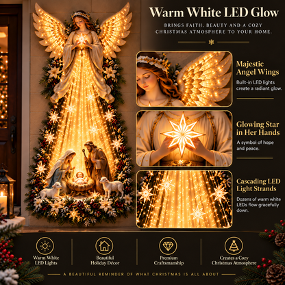 ✝️✨Heavenly Light™ Angel Nativity Wall Light with Cascading Golden Glow