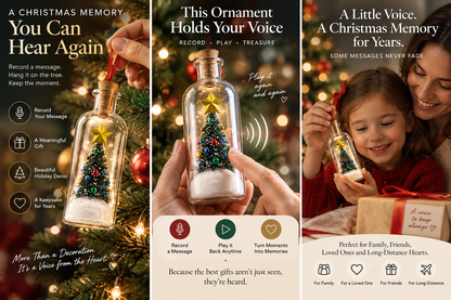 🎁 Holiday Keepsake Special | Recordable Christmas Message Bottle – Save 45%
