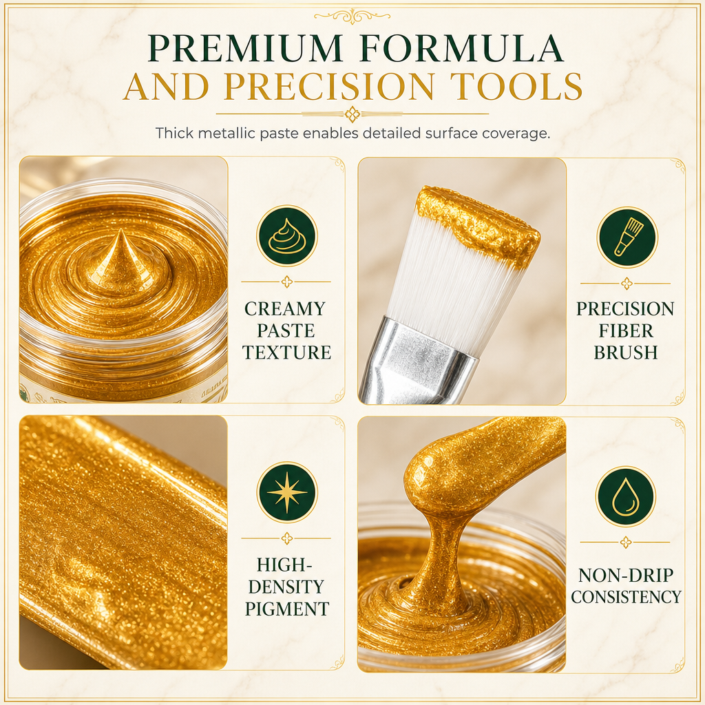 ✨ Gold Metallic Repair Paste – Bring Faded Home Decor Back to Life! 🖌️