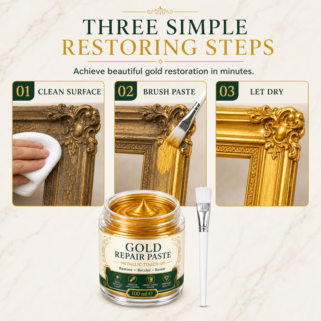 ✨ Gold Metallic Repair Paste – Bring Faded Home Decor Back to Life! 🖌️