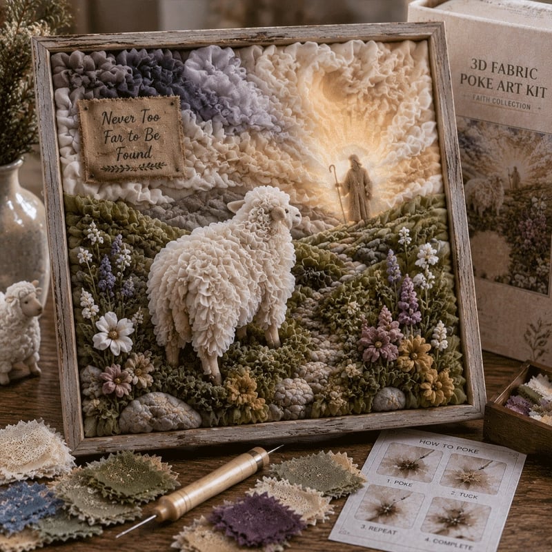 🔥HOT SALE🔥 Last Day 49% OFF - ✝️3D Christian Fabric Poke Art Kit（📦Buy 2 Free Shipping）
