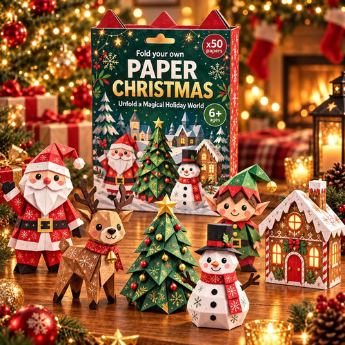 🎄✨ Rilassante e adatto ai principianti - Decorazioni natalizie 3D in carta fai-da-te 🎁 (💕 Guida passo-passo inclusa)