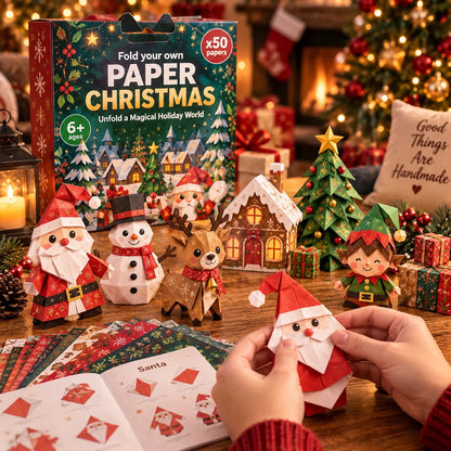 🎄✨ Rilassante e adatto ai principianti - Decorazioni natalizie 3D in carta fai-da-te 🎁 (💕 Guida passo-passo inclusa)