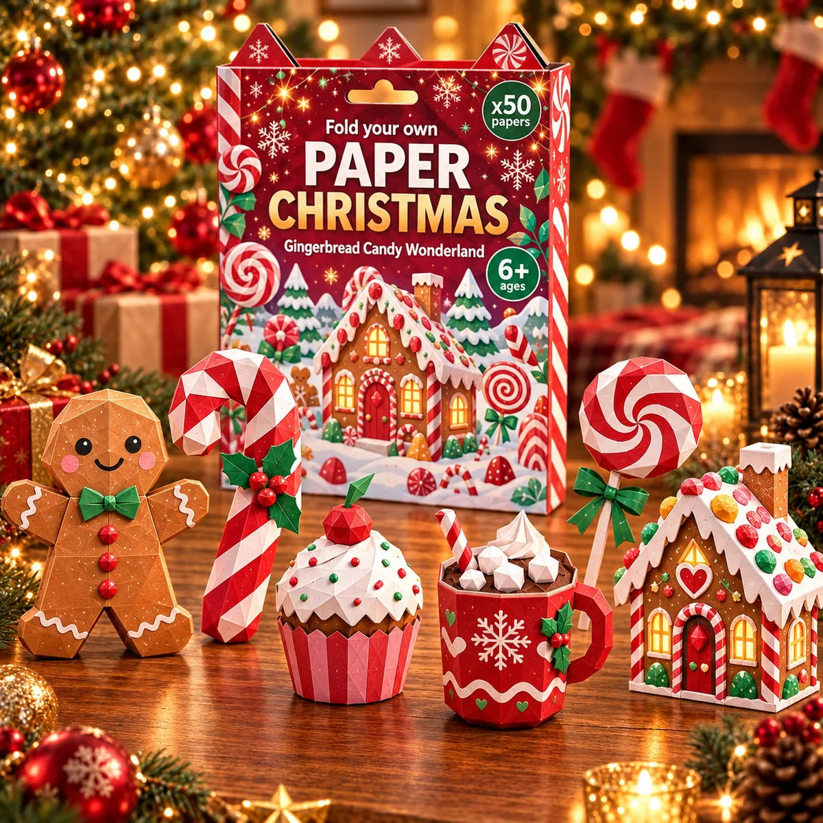 🎄✨ Rilassante e adatto ai principianti - Decorazioni natalizie 3D in carta fai-da-te 🎁 (💕 Guida passo-passo inclusa)