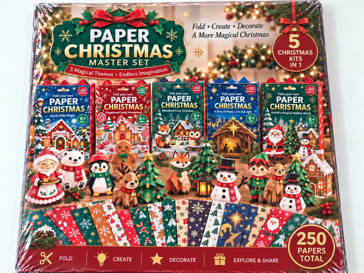 🎄✨ Rilassante e adatto ai principianti - Decorazioni natalizie 3D in carta fai-da-te 🎁 (💕 Guida passo-passo inclusa)