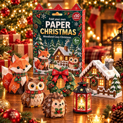 🎄✨ Rilassante e adatto ai principianti - Decorazioni natalizie 3D in carta fai-da-te 🎁 (💕 Guida passo-passo inclusa)