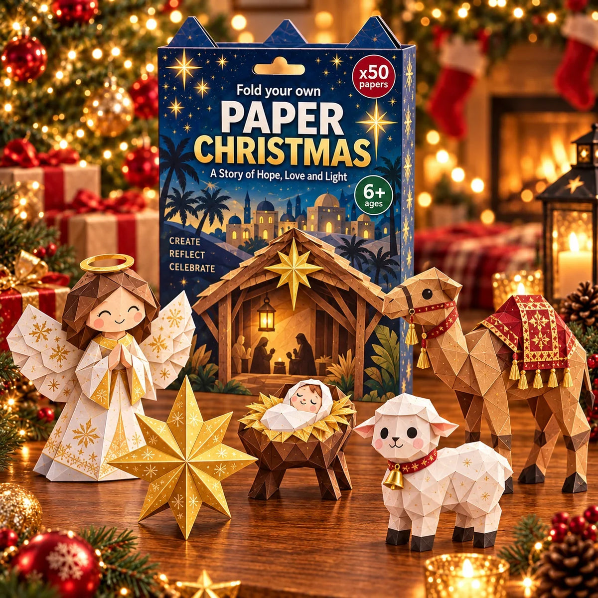 🎄✨ Rilassante e adatto ai principianti - Decorazioni natalizie 3D in carta fai-da-te 🎁 (💕 Guida passo-passo inclusa)