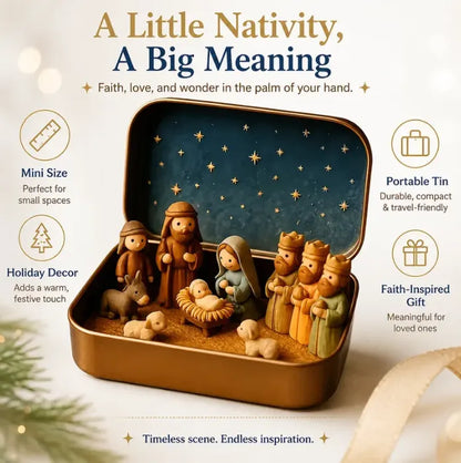 🔥 FINAL HOURS 50% OFF | ✝️ Pocket Nativity Keepsake Set with Storage Box