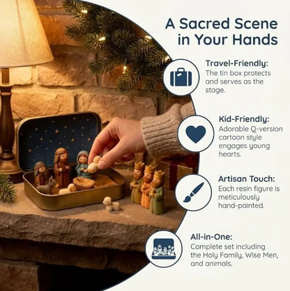 🔥 FINAL HOURS 50% OFF | ✝️ Pocket Nativity Keepsake Set with Storage Box