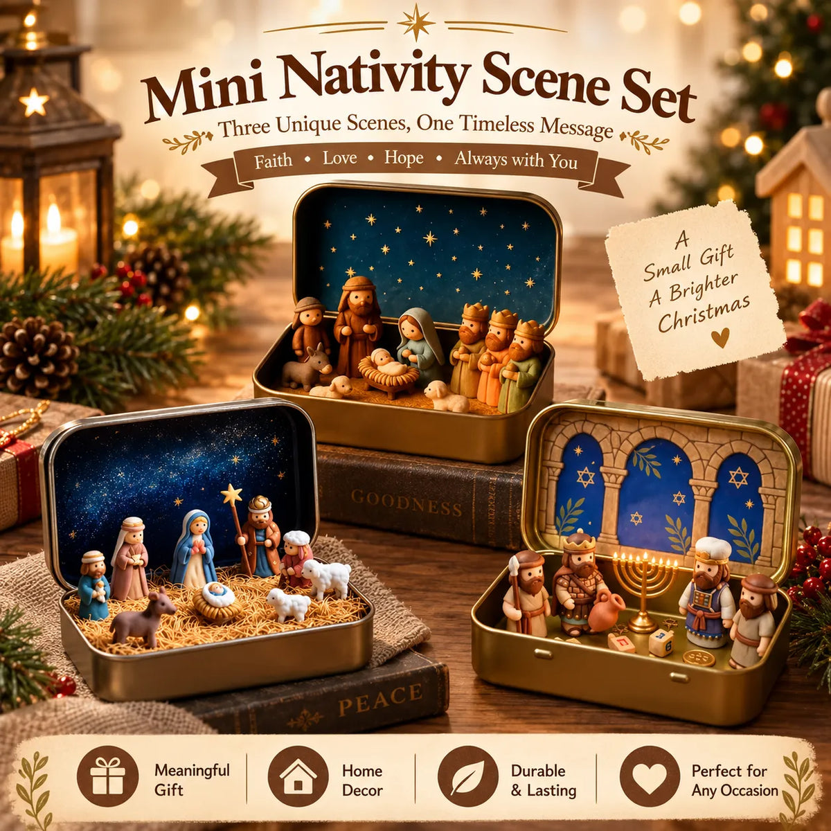 🔥 FINAL HOURS 50% OFF | ✝️ Pocket Nativity Keepsake Set with Storage Box