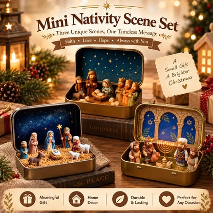 🔥 FINAL HOURS 50% OFF | ✝️ Pocket Nativity Keepsake Set with Storage Box