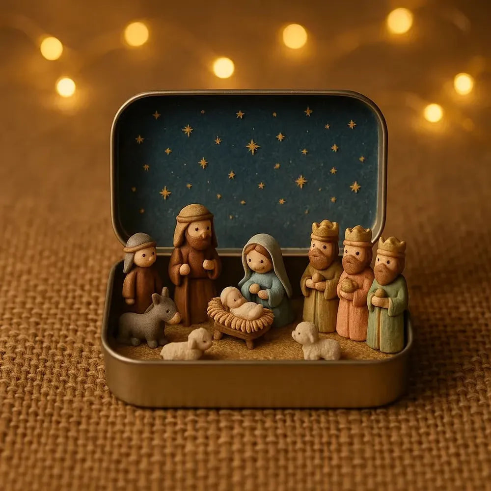🔥 FINAL HOURS 50% OFF | ✝️ Pocket Nativity Keepsake Set with Storage Box