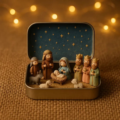 🔥 FINAL HOURS 50% OFF | ✝️ Pocket Nativity Keepsake Set with Storage Box
