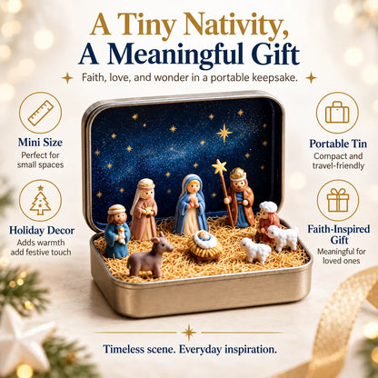 🔥 FINAL HOURS 50% OFF | ✝️ Pocket Nativity Keepsake Set with Storage Box