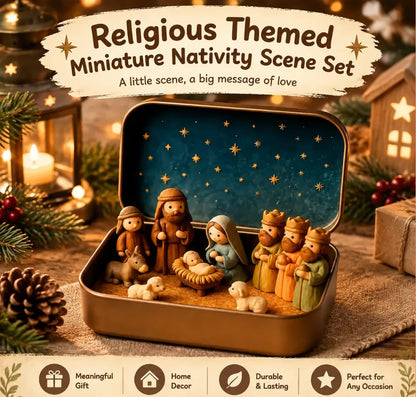 🔥 FINAL HOURS 50% OFF | ✝️ Pocket Nativity Keepsake Set with Storage Box