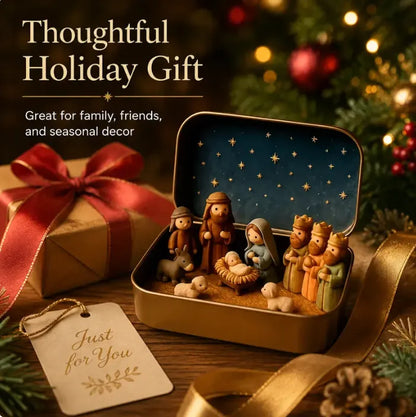 🔥 FINAL HOURS 50% OFF | ✝️ Pocket Nativity Keepsake Set with Storage Box