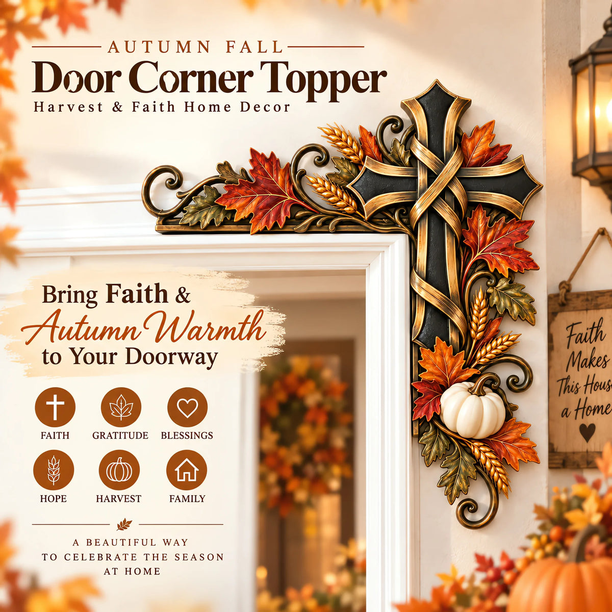 🍁Autumn Door Corner Topper – Harvest & Faith Home Decor