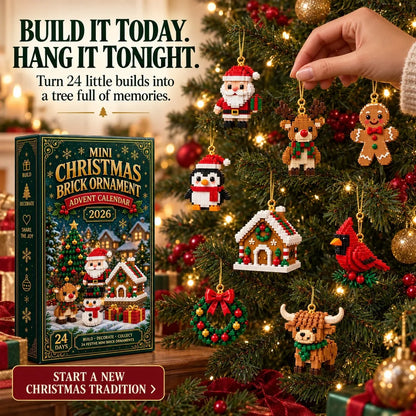 🔥 LAST DAY 49% OFF | 🎄 24-Day Christmas Advent Calendar – Build 24 Festive Ornaments 🎁
