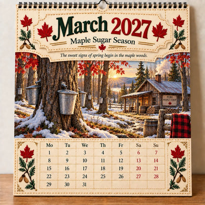 🔥HOT SALE🔥🇨🇦🍁 2027 Canada 160th Anniversary Wall Calendar 🍁🇨🇦