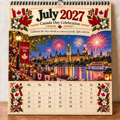 🔥HOT SALE🔥🇨🇦🍁 2027 Canada 160th Anniversary Wall Calendar 🍁🇨🇦