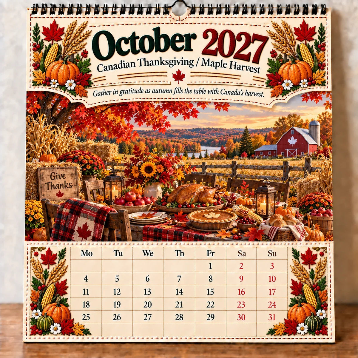 🔥HOT SALE🔥🇨🇦🍁 2027 Canada 160th Anniversary Wall Calendar 🍁🇨🇦