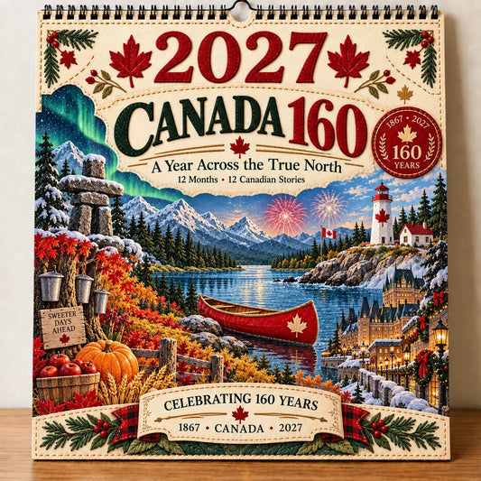 🔥HOT SALE🔥🇨🇦🍁 2027 Canada 160th Anniversary Wall Calendar 🍁🇨🇦