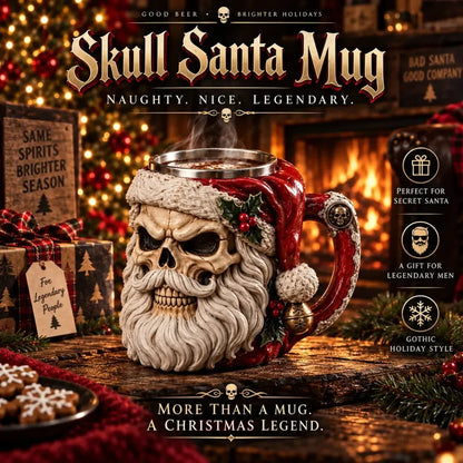 💀🎅 3D Dark Christmas Santa Mug Collection
