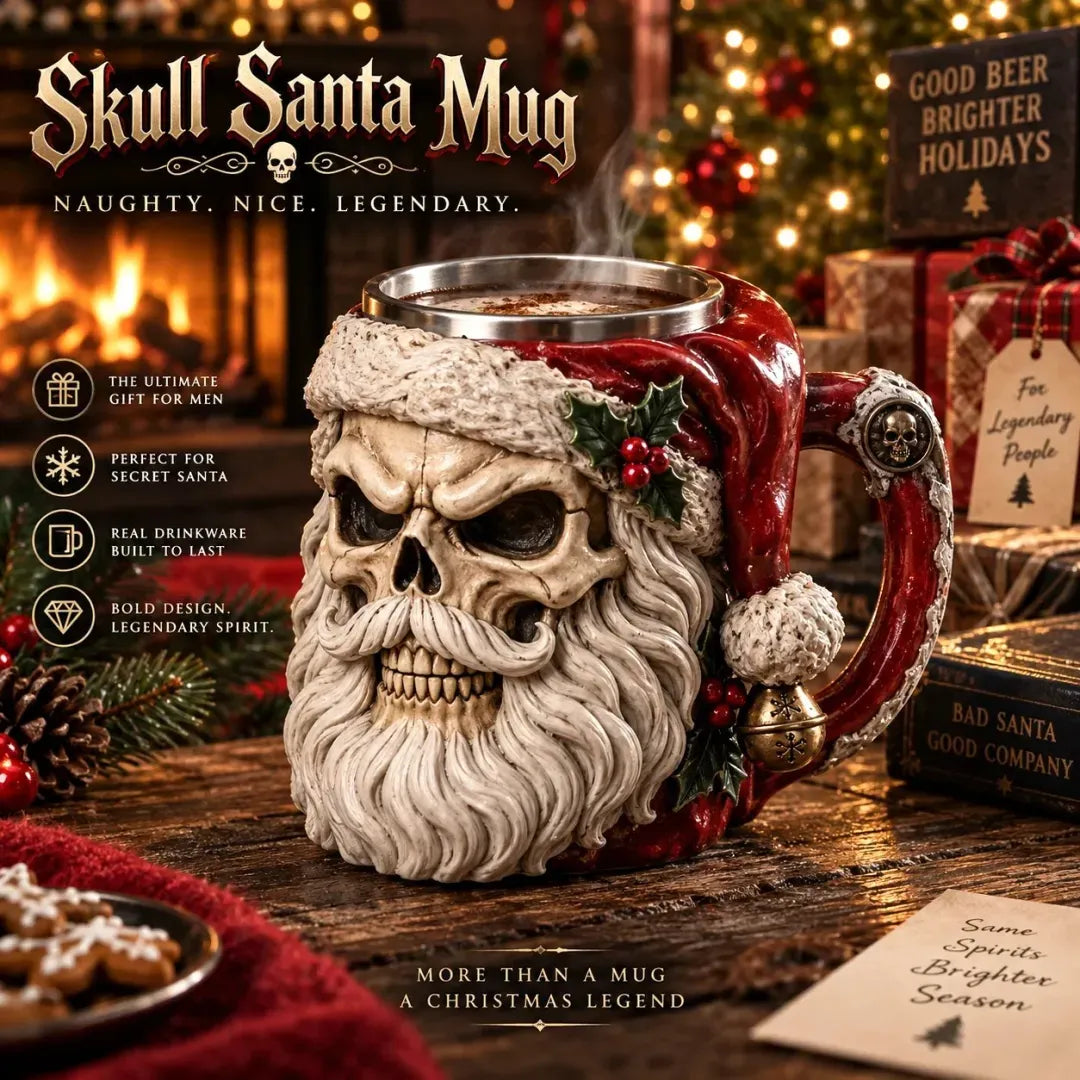 💀🎅 3D Dark Christmas Santa Mug Collection