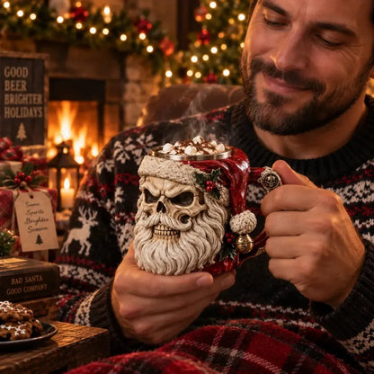 💀🎅 3D Dark Christmas Santa Mug Collection