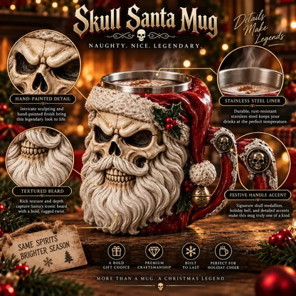💀🎅 3D Dark Christmas Santa Mug Collection