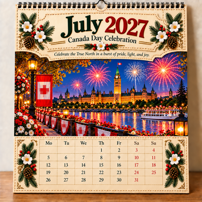 🔥LAST DAY 50% OFF -- 🇨🇦🍁 2027 Canada 160th Anniversary Wall Calendar 🍁🇨🇦