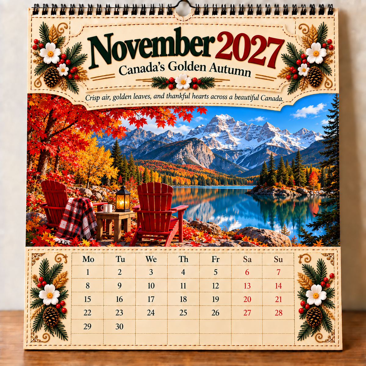 🔥LAST DAY 50% OFF -- 🇨🇦🍁 2027 Canada 160th Anniversary Wall Calendar 🍁🇨🇦