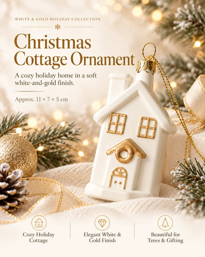 ✨ SAVE 56% | Timeless White & Gold Christmas Ornament Collection