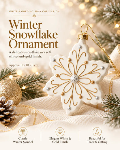 ✨ SAVE 56% | Timeless White & Gold Christmas Ornament Collection