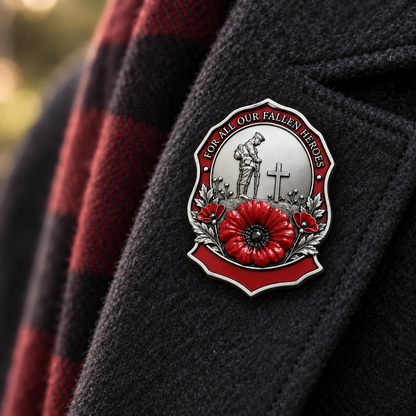 🌺Limited Edition Red Poppy Remembrance Brooch – For All Our Fallen Heroes🎖️