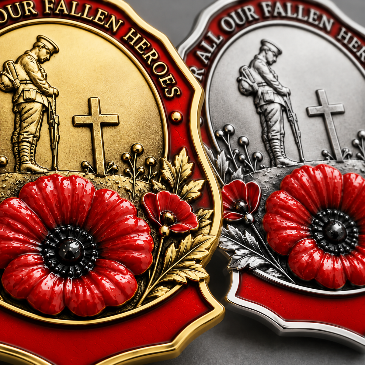 🌺Limited Edition Red Poppy Remembrance Brooch – For All Our Fallen Heroes🎖️
