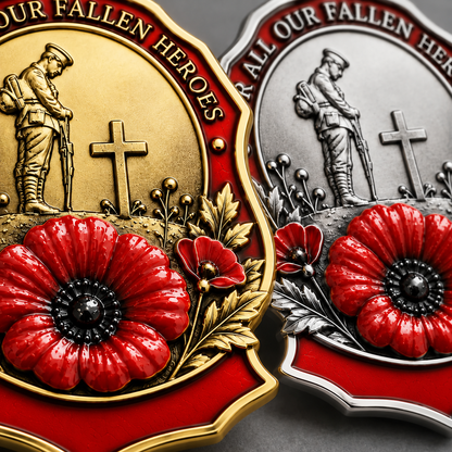 🌺Limited Edition Red Poppy Remembrance Brooch – For All Our Fallen Heroes🎖️