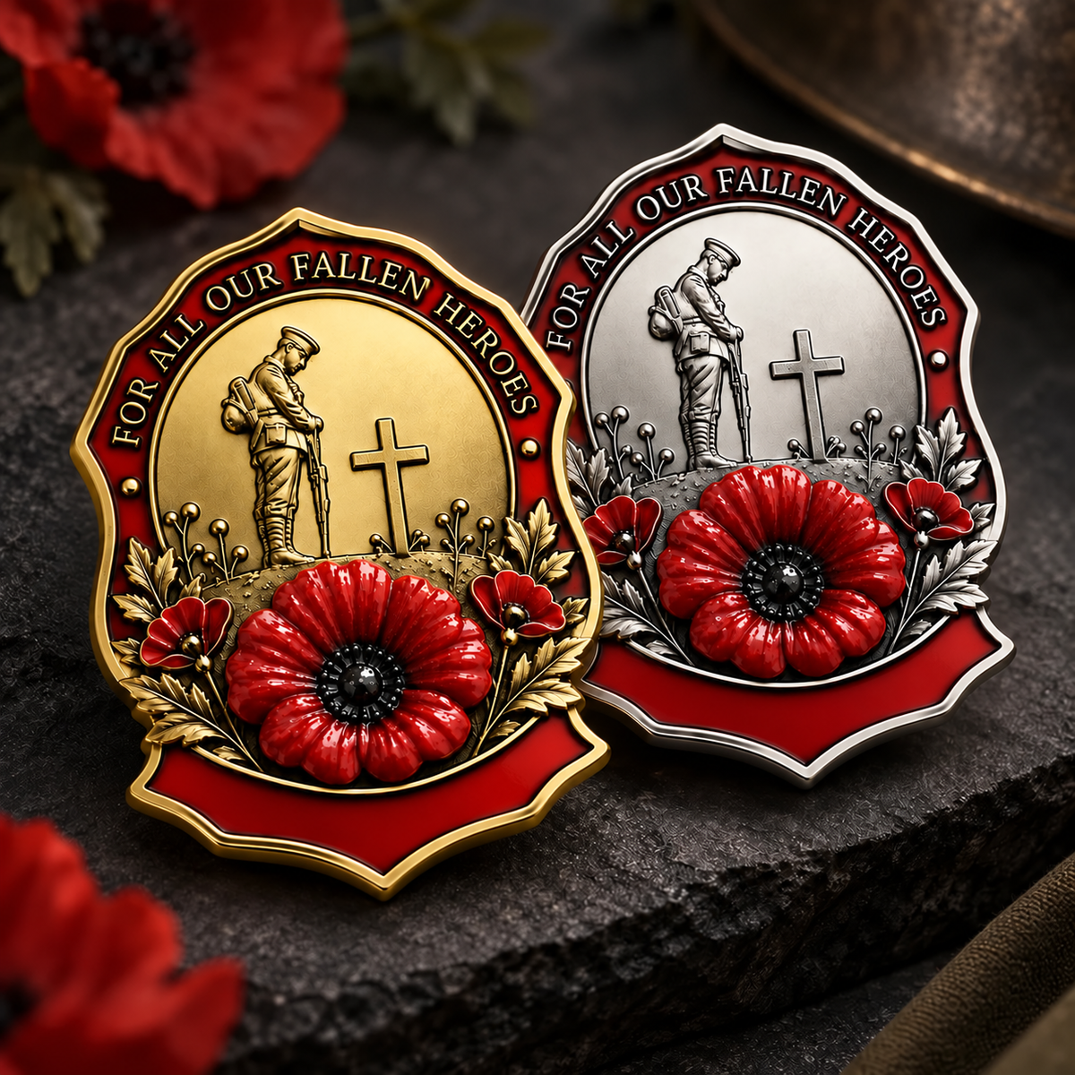 🌺Limited Edition Red Poppy Remembrance Brooch – For All Our Fallen Heroes🎖️