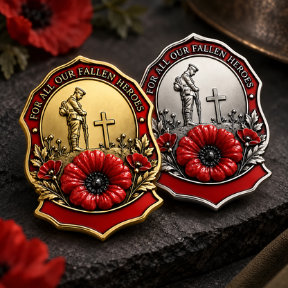 🌺Limited Edition Red Poppy Remembrance Brooch – For All Our Fallen Heroes🎖️
