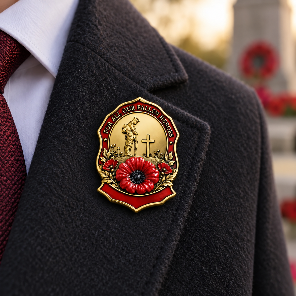 🌺Limited Edition Red Poppy Remembrance Brooch – For All Our Fallen Heroes🎖️