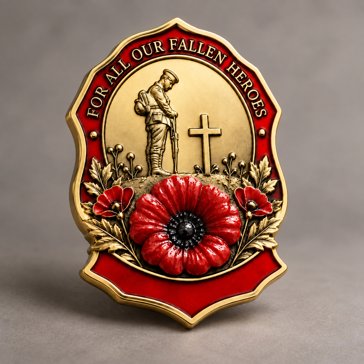 🌺Limited Edition Red Poppy Remembrance Brooch – For All Our Fallen Heroes🎖️