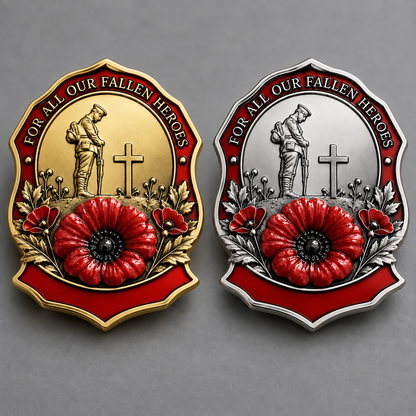 🌺Limited Edition Red Poppy Remembrance Brooch – For All Our Fallen Heroes🎖️