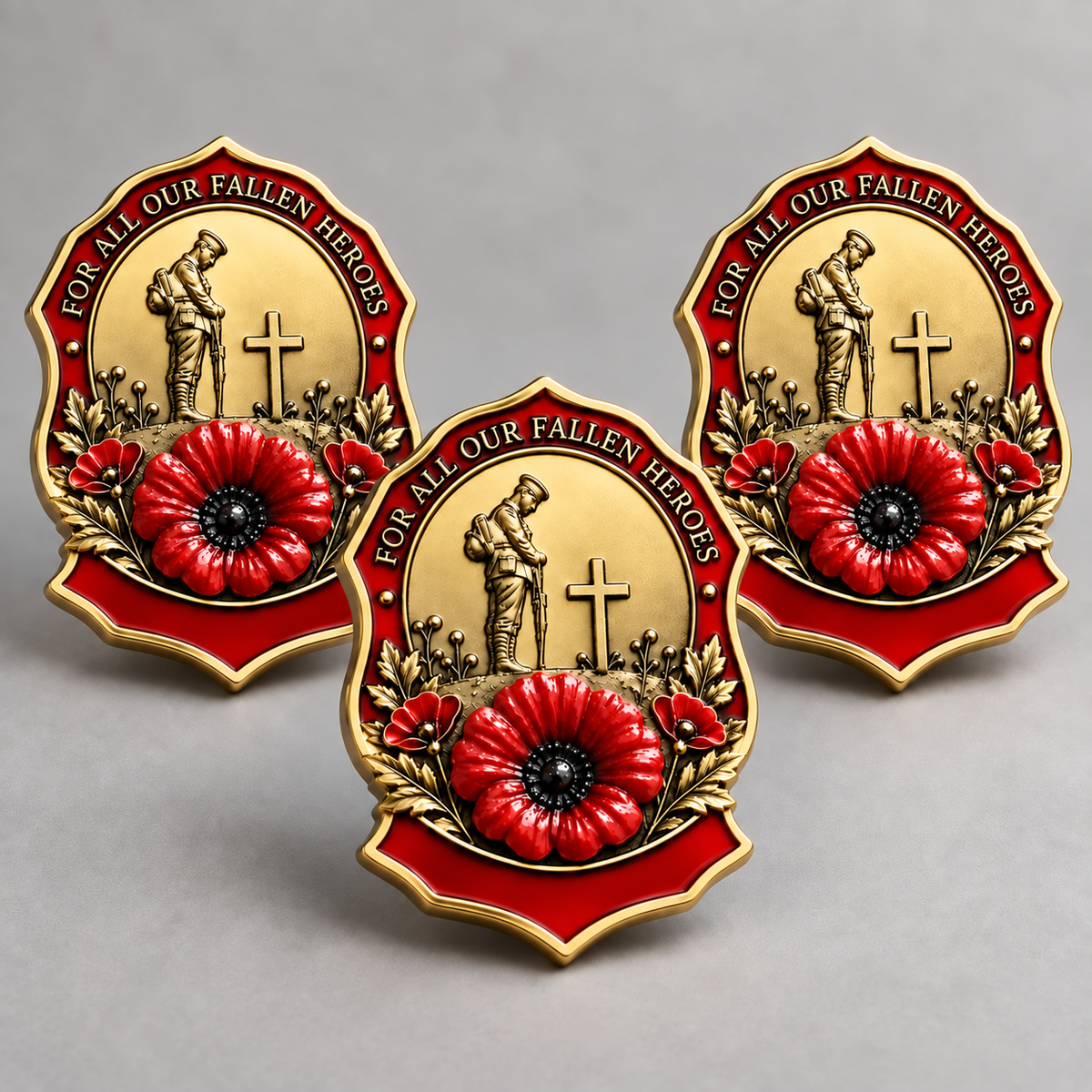 🌺Limited Edition Red Poppy Remembrance Brooch – For All Our Fallen Heroes🎖️