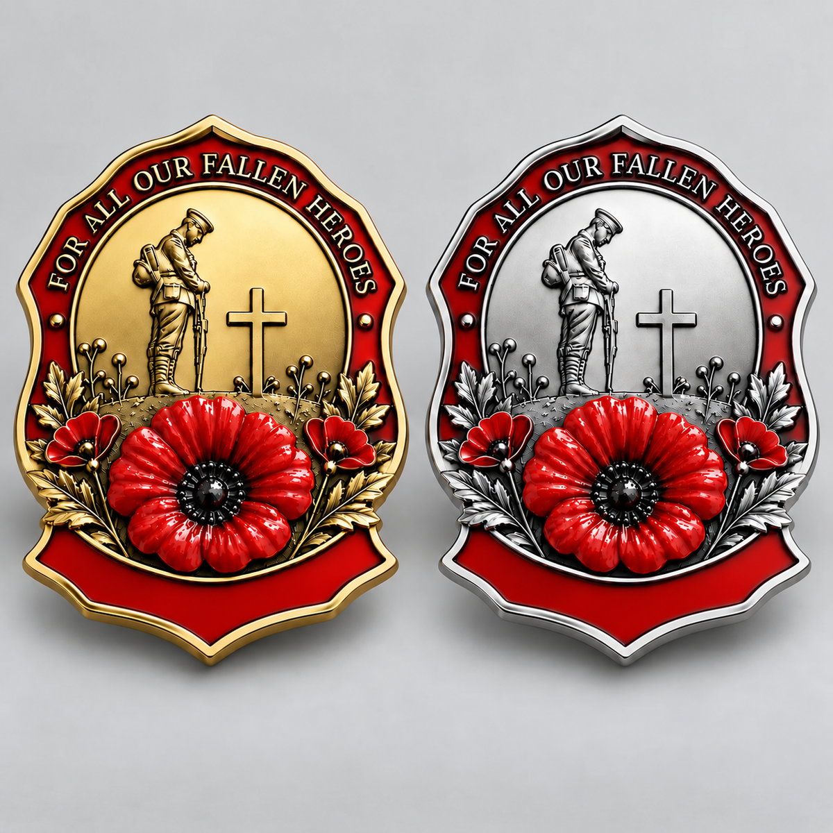 🌺Limited Edition Red Poppy Remembrance Brooch – For All Our Fallen Heroes🎖️