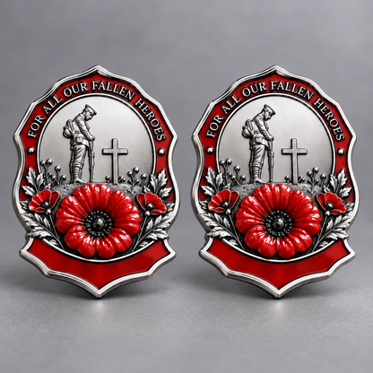 🌺Limited Edition Red Poppy Remembrance Brooch – For All Our Fallen Heroes🎖️