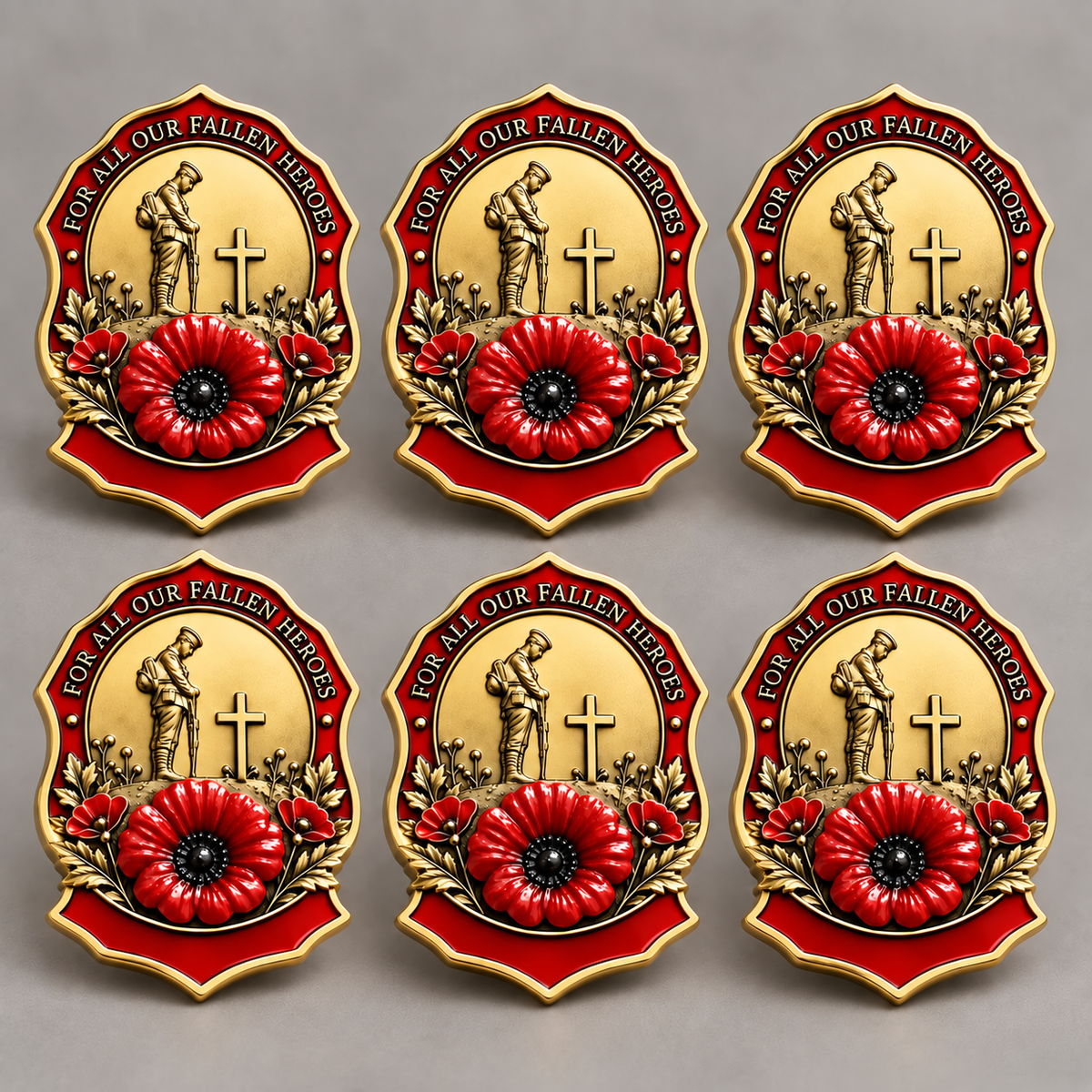 🌺Limited Edition Red Poppy Remembrance Brooch – For All Our Fallen Heroes🎖️
