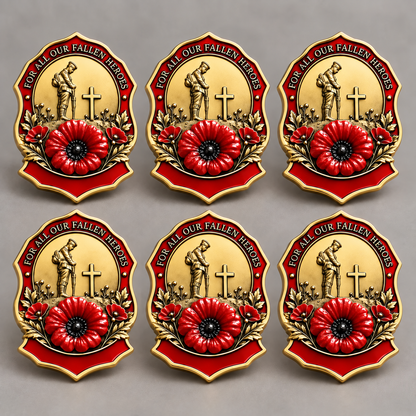 🌺Limited Edition Red Poppy Remembrance Brooch – For All Our Fallen Heroes🎖️