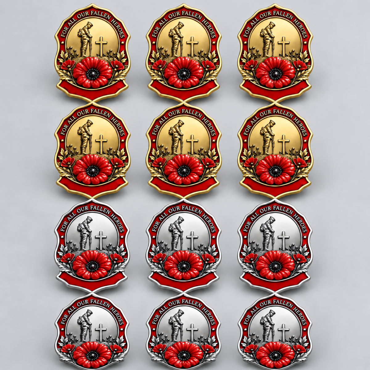 🌺Limited Edition Red Poppy Remembrance Brooch – For All Our Fallen Heroes🎖️