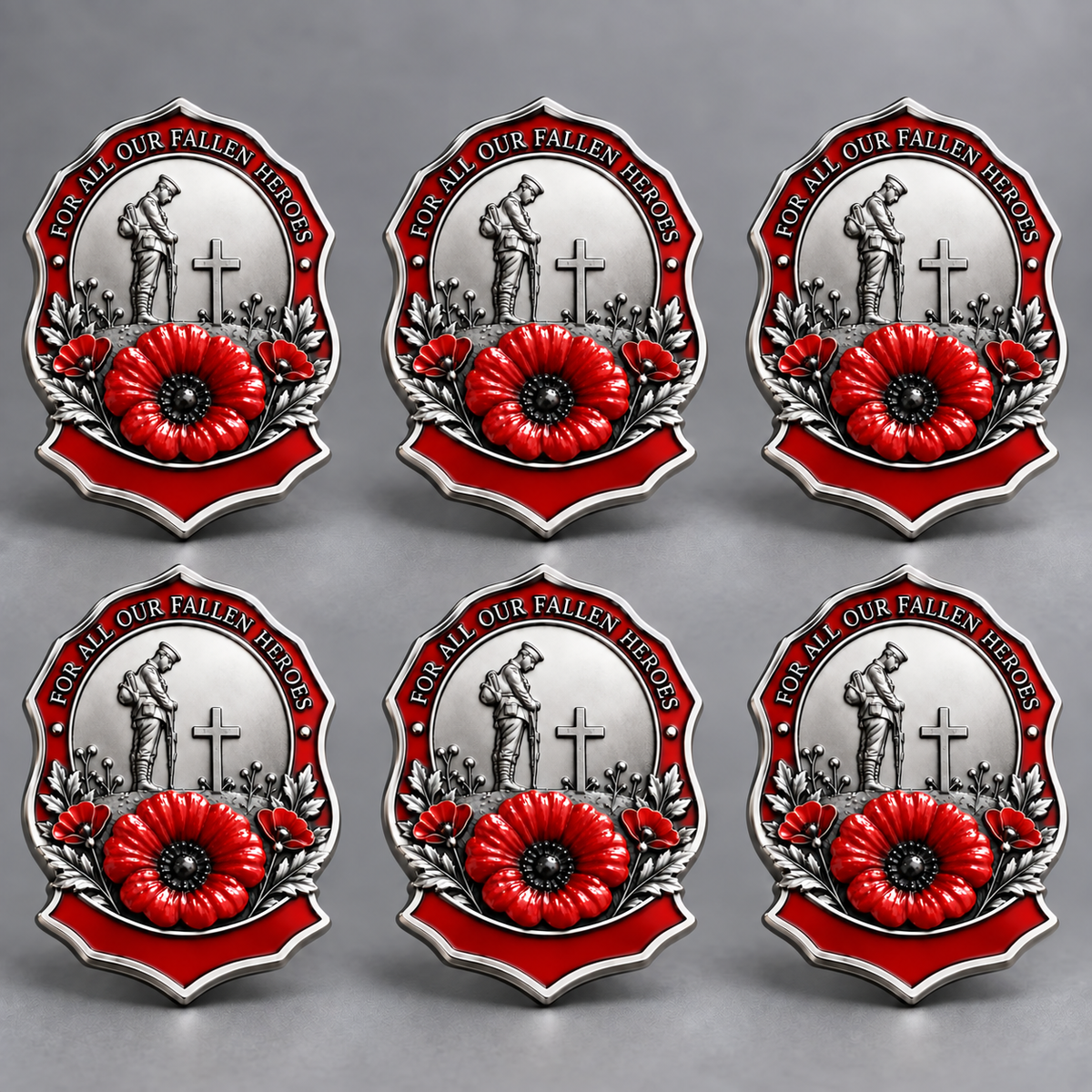 🌺Limited Edition Red Poppy Remembrance Brooch – For All Our Fallen Heroes🎖️