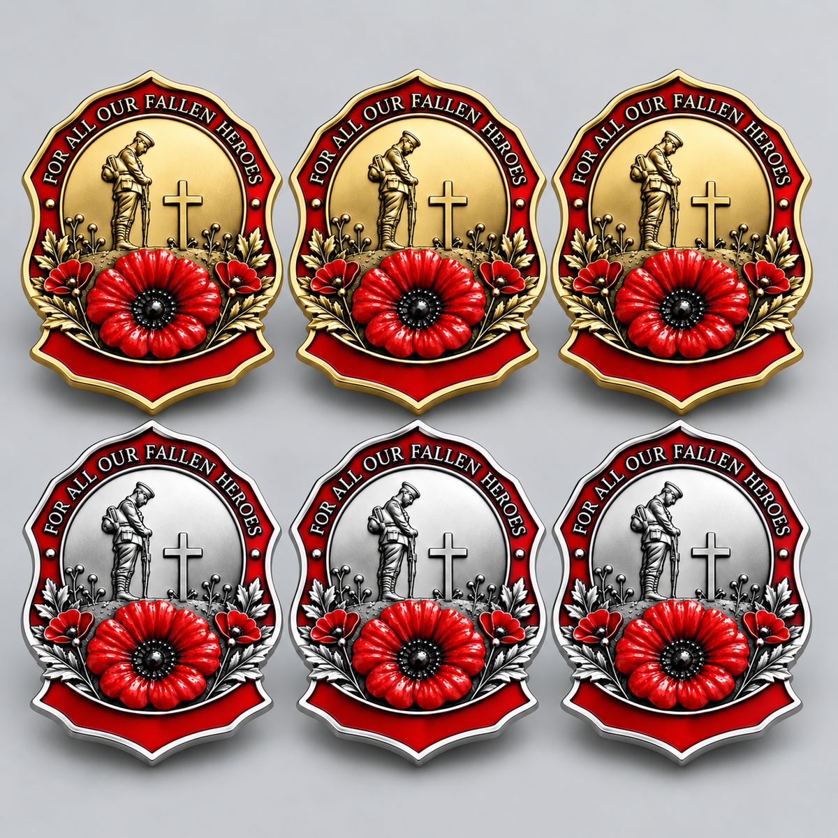 🌺Limited Edition Red Poppy Remembrance Brooch – For All Our Fallen Heroes🎖️